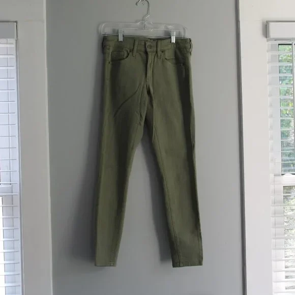 Universal Thread Mid Rise Skinny Green Jeans size 2 - Picture 3 of 8